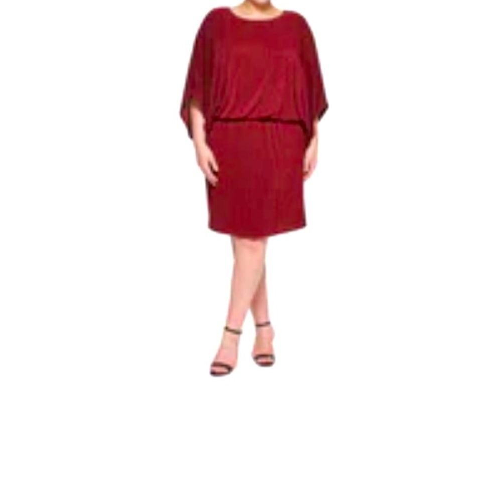 Jessica Howard sparkly wine blouson dress